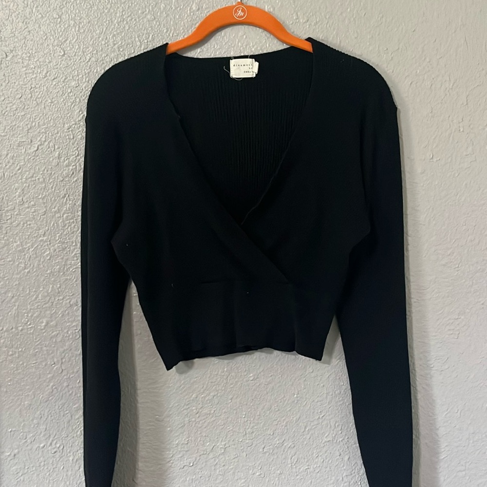Cropped Criss-cross Sweater